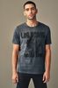 Charcoal Grey Eagle Print T-Shirt