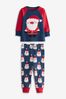 Navy Blue Santa Christmas Pyjamas (9mths-12yrs)
