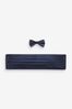 Navy Blue Cummerbund And Bow Tie Set