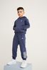 adidas Icons Blue Hooded Little Kids Tracksuit