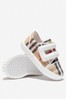 Kids Check Logo Baby Trainers in Beige