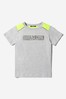 Boys Grey Cotton Logo T-Shirt