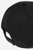 Unisex Black Cotton Logo Cap