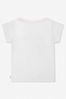 Girls White Cotton Sequin Crab T-Shirt