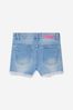 Girls Blue Denim Appliqué Shorts