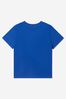 Boys Organic Cotton Logo T-Shirt in Blue