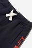 Boys Cotton Fleece Logo Shorts in Navy