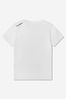 Boys Organic Cotton Logo Print T-Shirt in White