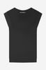 Girls Short Sleeve Choupette Print Dress in Black