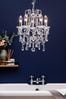 BHS Silver Annalee Small 5 Light Bathroom Chandelier Ceiling Light