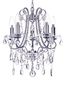 BHS Silver Annalee Small 5 Light Bathroom Chandelier Ceiling Light