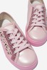 Girls Laser-Cut Daisy Trainers in Pink