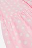 Girls Cotton Polka Dot Ruffle Dress in Pink
