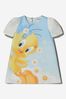Girls Tweety In The Clouds Crepe Dress in Ivory