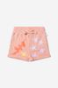 Baby Girls Cotton Fleece Shorts Set in Pink