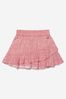 Girls Liberty Print Ruffle Skirt in Red