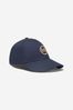 Girls Cotton Embroidered Logo Cap in Navy