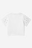 D&G Girls Cotton Embellished Bellissima White T-Shirt