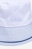 Baby Boys Cotton Reversible Bucket Hat in Blue