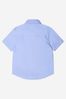 Boys Cotton Short Sleeve Oxford Shirt in Blue