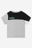 Baby Boys Cotton Jersey Logo T-Shirt in Grey