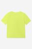 Boss x Anthony Joshua Boys Cotton Jersey Branded T-Shirt in Yellow