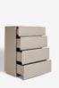 Dark Natural Sloane Glass Multi Collection Luxe Chest of Drawers