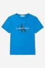 Unisex Monogram Logo T-Shirt in Blue