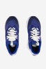 Unisex Leather Logo Trainers in Blue