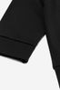 Unisex Cotton Logo Print Sweat Top in Black