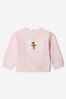 Baby Unisex Cotton Teddy Bear Sweatshirt in Pink