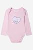 Guess Baby Girls Pink Cotton Tracksuit And Bodysuit Set