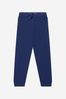 Boys Cotton Branded Joggers in Blue