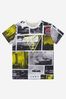 Boys Vintage Collage Print T-Shirt in White