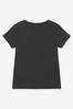 Girls Cotton Logo T-Shirt in Black