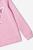 Girls Logo Print Sweatshirt in Pink