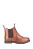 Cotswold Kids Tan Brown Nympsfield Brogue Pull On Chelsea Boots
