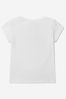 Girls Cotton Milano Logo T-Shirt in White