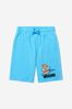 Boys Cotton Polo Shirt And Shorts Set in Blue