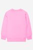 Unisex Cotton Teddy Toy Logo Sweatshirt in Pink