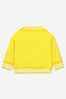 Baby Unisex Cotton Teddy Toy Logo Sweatshirt in Yellow