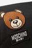 Baby Unisex Cotton Teddy Bear Logo Changing Bag in Black