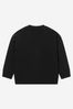 Baby Unisex Cotton Logo Sweatshirt in Black