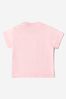 Baby Cotton Teddy Toy Logo T-Shirt in Pink