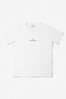 Boys White Cotton Short Sleeve Logo T-Shirt