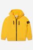 Boys Hooded Zip-Up Jacket in Yellow