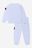 Boys Cotton Branded Tracksuit in Lilac