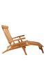 Charles Bentley Natural Outdoor Teak Steamer Chair Sun Lounger