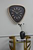 Libra Black Black Telford Triangular Wall Clock