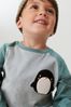 Blue/Grey Arctic Animals 3 Pack Long Sleeve Character T-Shirts (3mths-7yrs)